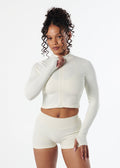 SIGNATURE SEAMLESS ZIP - VANILLA