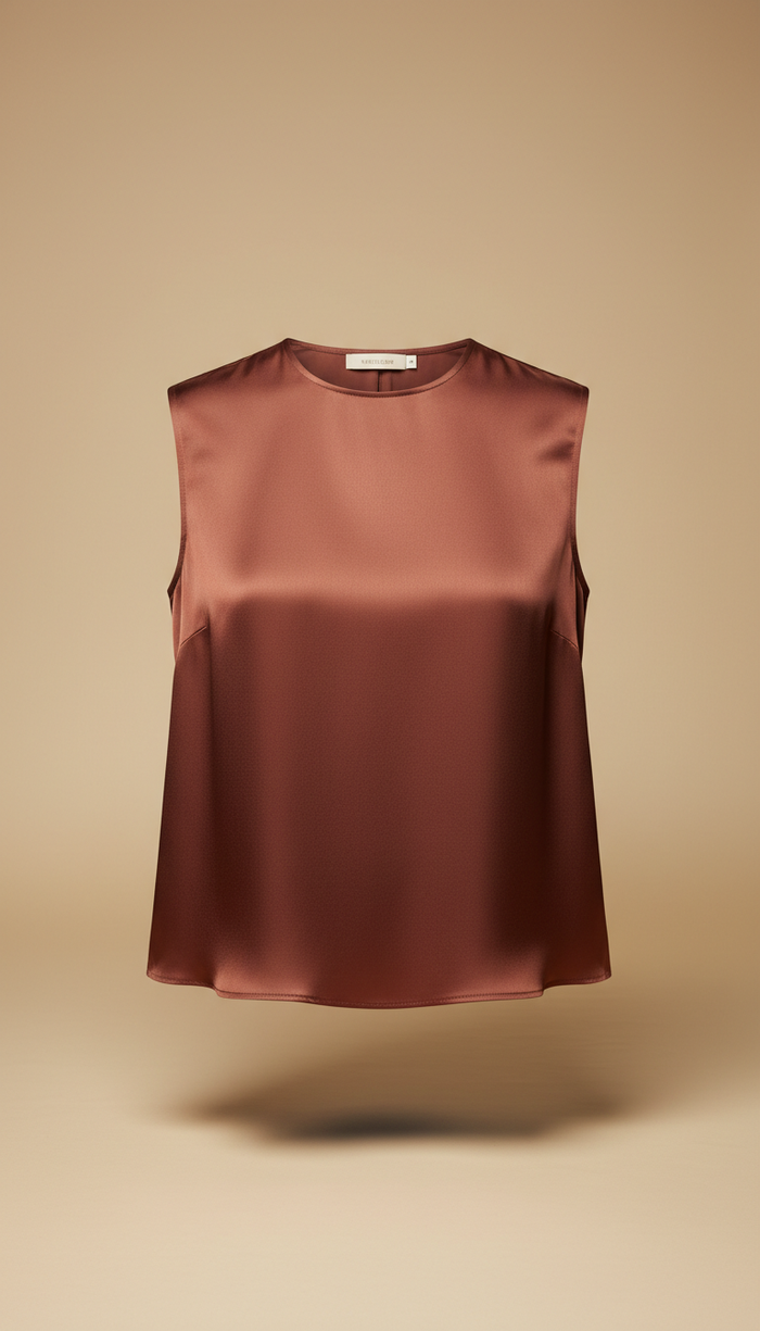 Signature Silk Blouse with Mother-of-Pearl Buttons