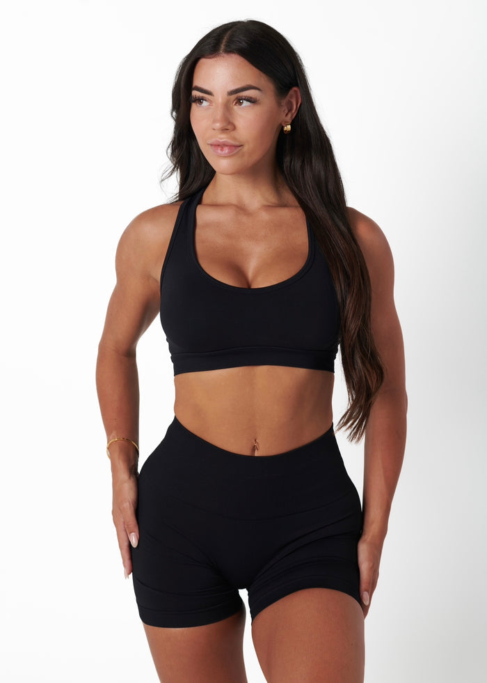 SIGNATURE SPORT BRA - LIQUORICE