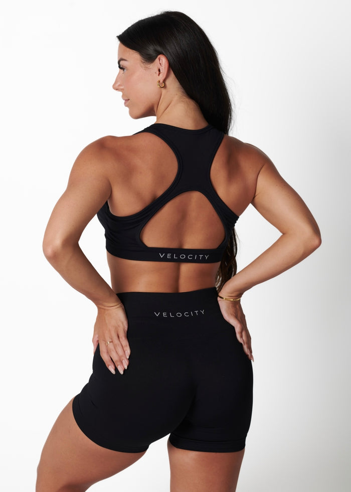 SIGNATURE SPORT BRA - LIQUORICE