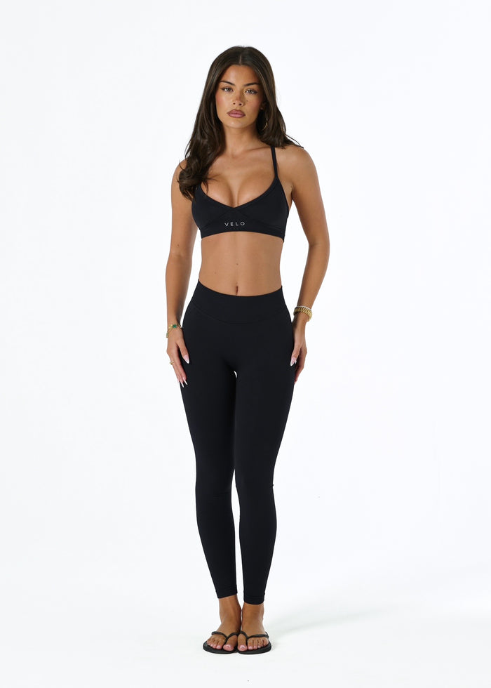 SIGNATURE TRIANGLE BRA - LIQUORICE
