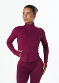 SIGNATURE ZIP JACKET - BERRY