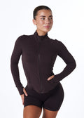 SIGNATURE ZIP JACKET - ESPRESSO