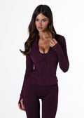 SIGNATURE ZIP JACKET - PLUM
