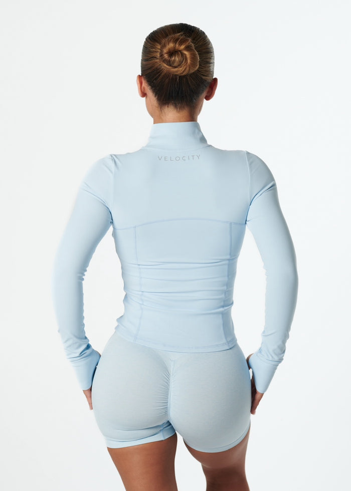 SIGNATURE ZIP JACKET - SKY