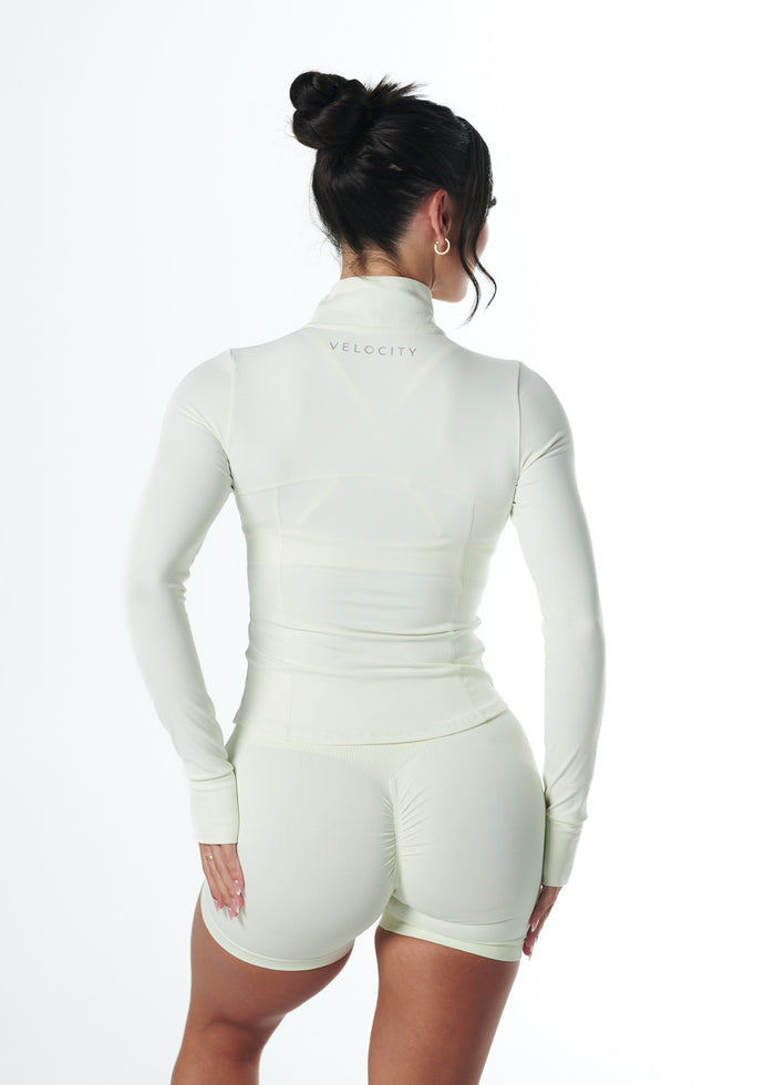 SIGNATURE ZIP JACKET - VANILLA