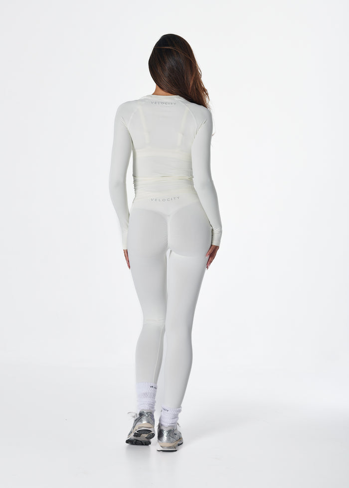 SILHOUETTE FITTED LONG SLEEVE - VANILLA