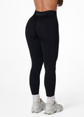 SILHOUETTE SCRUNCH LEGGINGS - BLACK