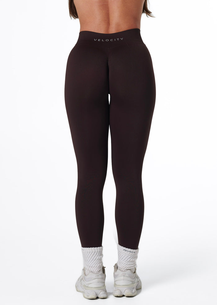 SILHOUETTE SCRUNCH LEGGINGS - ESPRESSO