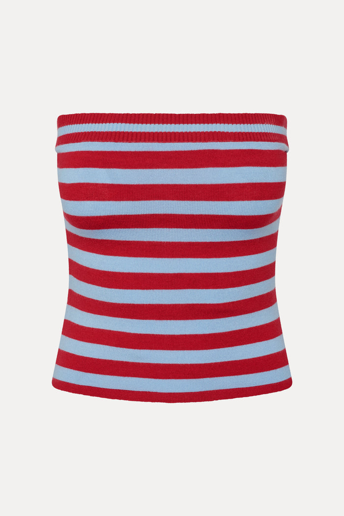 Sky Knit Tube Top - Blue Raspberry