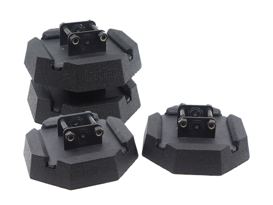 Black SnapPad SnapJack SJU4 Scissor Jack Stabilizer Pads - 4 Pack Product View | United RV Parts