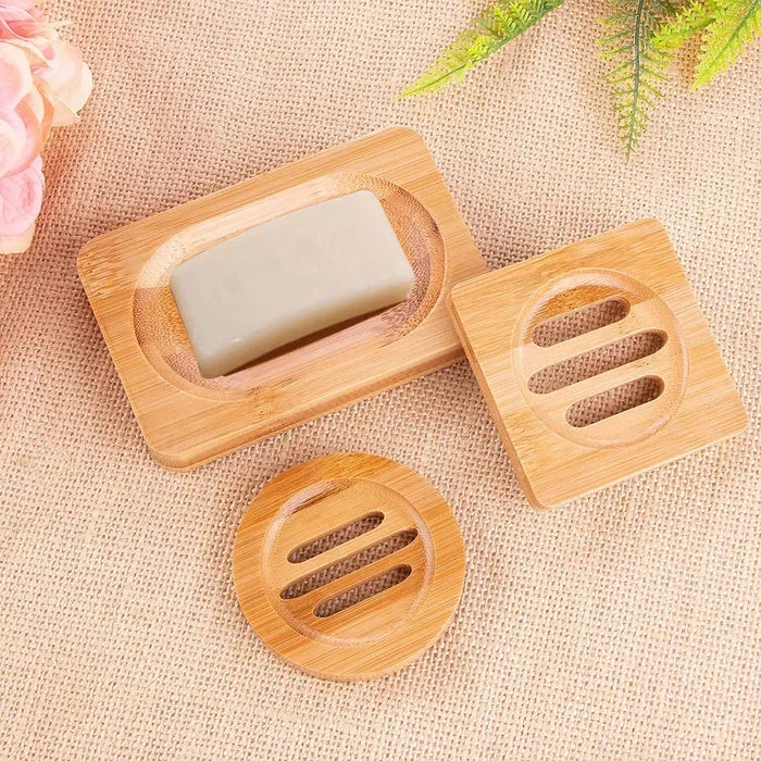 Soap Box Natural Bamboo Dishes Bath Soap Holder Bamboo Case Tray Wooden Prevent Mildew Drain Box