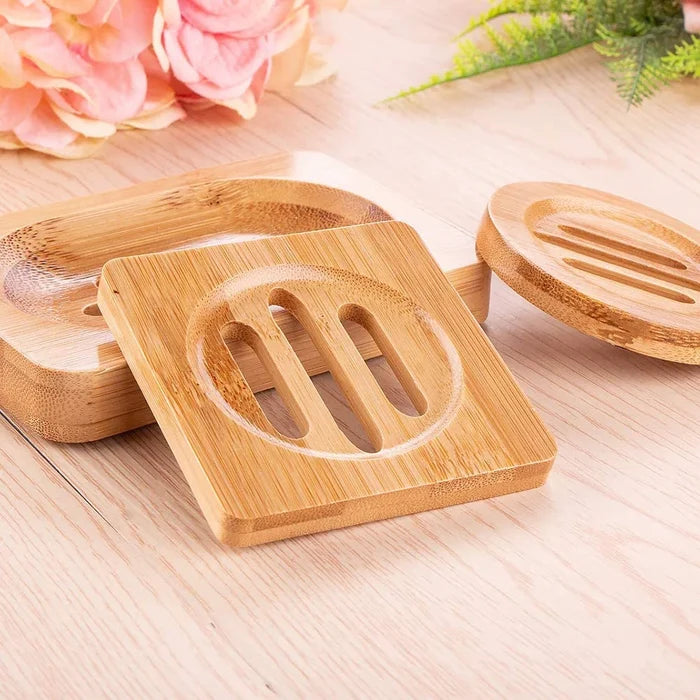 Soap Box Natural Bamboo Dishes Bath Soap Holder Bamboo Case Tray Wooden Prevent Mildew Drain Box