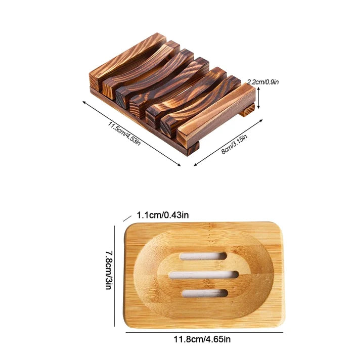 Soap Box Natural Bamboo Dishes Bath Soap Holder Bamboo Case Tray Wooden Prevent Mildew Drain Box