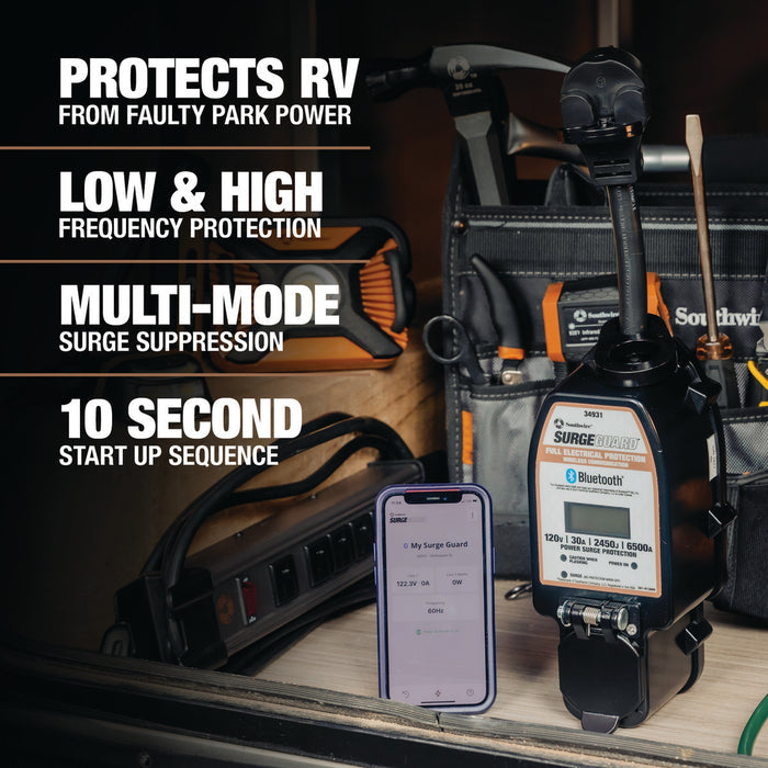 RV Surge Protection Features with Bluetooth App Display - Multi-Mode Protection | United RV Parts