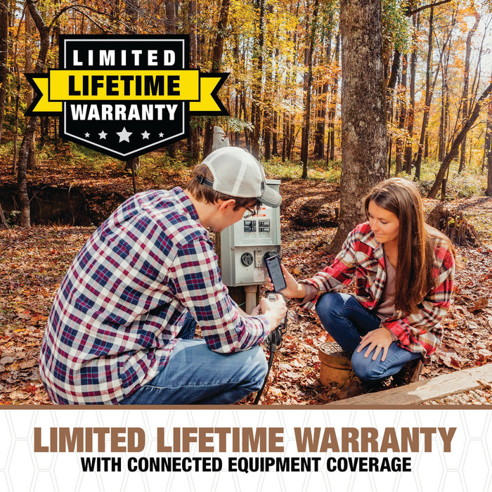 RV Couple Using Southwire Surge Guard at Campground - Limited Lifetime Warranty | United RV Parts