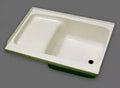 Specialty Recreation ST2436PR Parchment RV Bath Step Tub Right Hand Drain 24x36 - Top Angle | United RV Parts