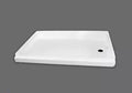 White Specialty Recreation SP2432WR Shower Pan Right Hand Drain 24x32 - Angle View | United RV Parts