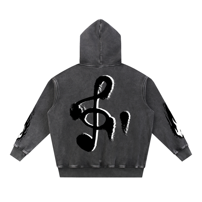 (Spliph) Snow Wash Fleece Oversize Hoodie
