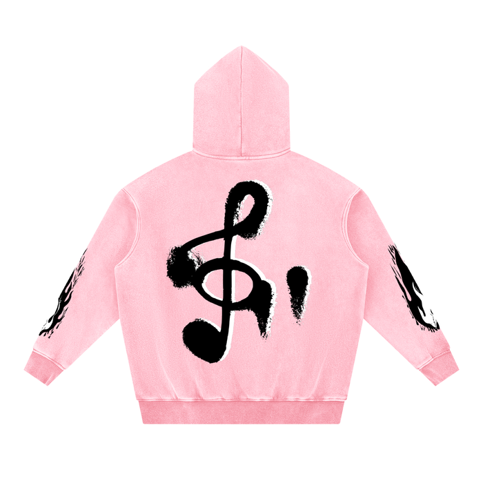 (Spliph) Snow Wash Fleece Oversize Hoodie
