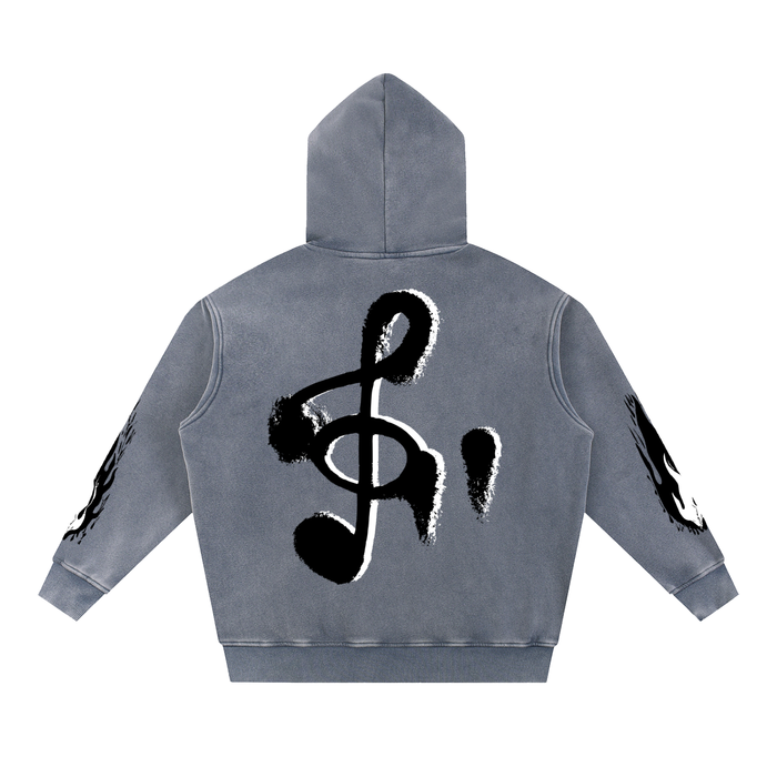 (Spliph) Snow Wash Fleece Oversize Hoodie