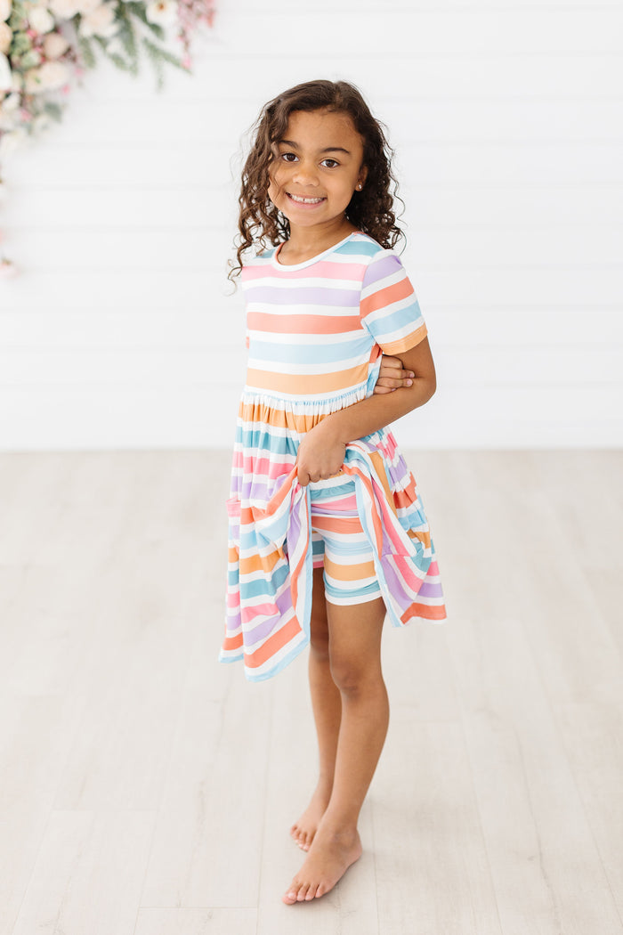 Spring Stripes Twirl Shorts-Mila & Rose ®
