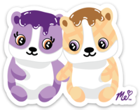 "Squishy Couples" Vinyl Decal Set of 3