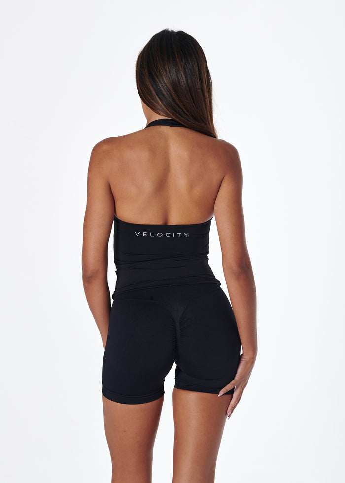 SS HALTER TANK - BLACK