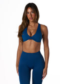 SS TWIST BRA - DEEP BLUE