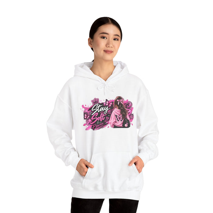 Stay Soft Girl Hooded Sweatshirt – Pink Floral Softcore Streetwear