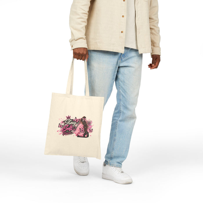 Stay Soft Pink Anime Tote