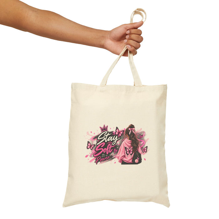 Stay Soft Pink Anime Tote