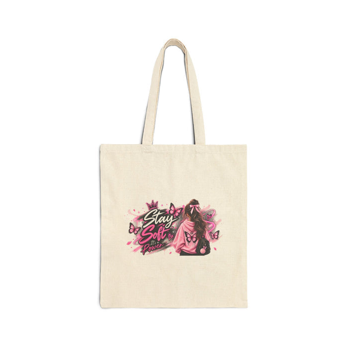 Stay Soft Pink Anime Tote