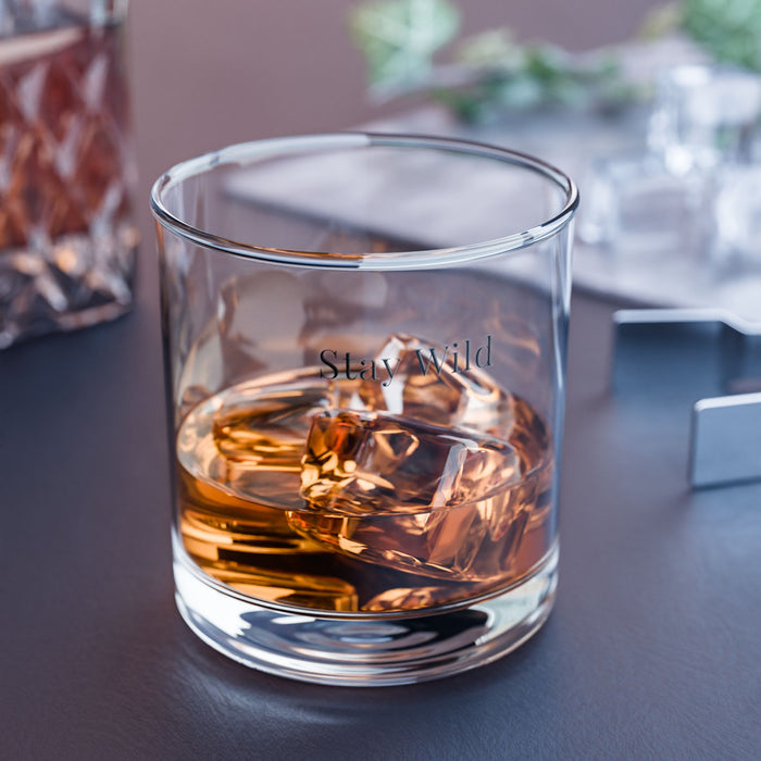 Stay Wild Rocks Glass | 10 oz Whiskey Glass