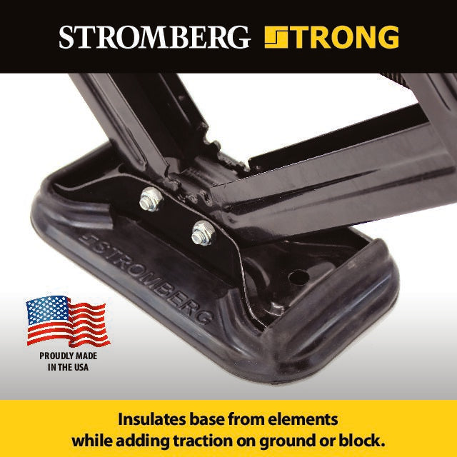 RV Scissor Jack Shoe Installed on Gravel - Base Traction Close-Up Detail | United RV Parts