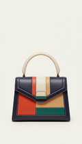Structured Leather Statement Handbag