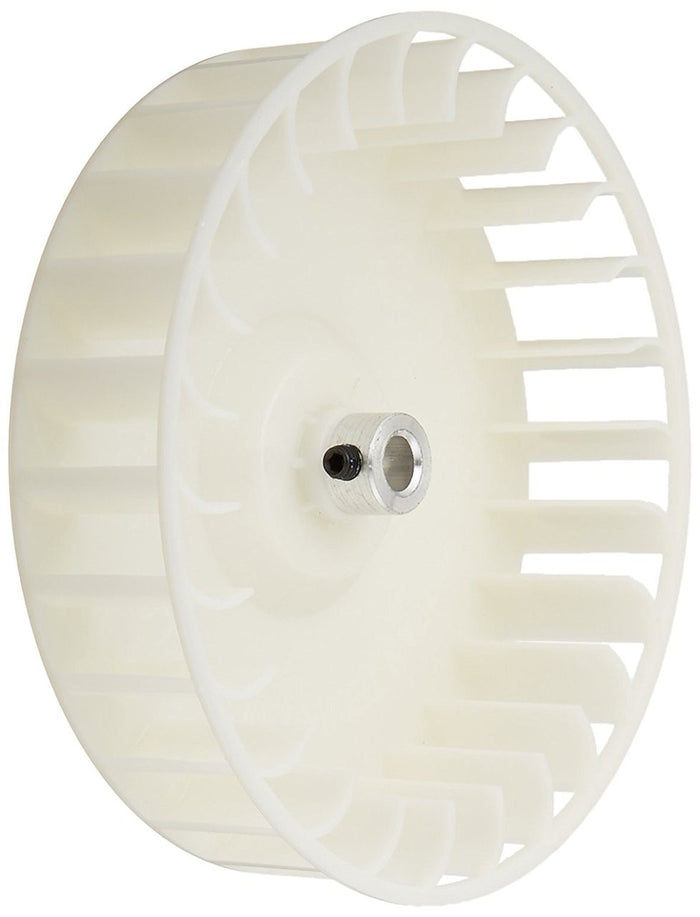 White Plastic Suburban Furnace Combustion Wheel 350184 - Side View | United RV Parts