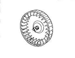 Suburban 521235 Combustion Blower Wheel 5-Inch Diameter - Technical Line Drawing | United RV Parts