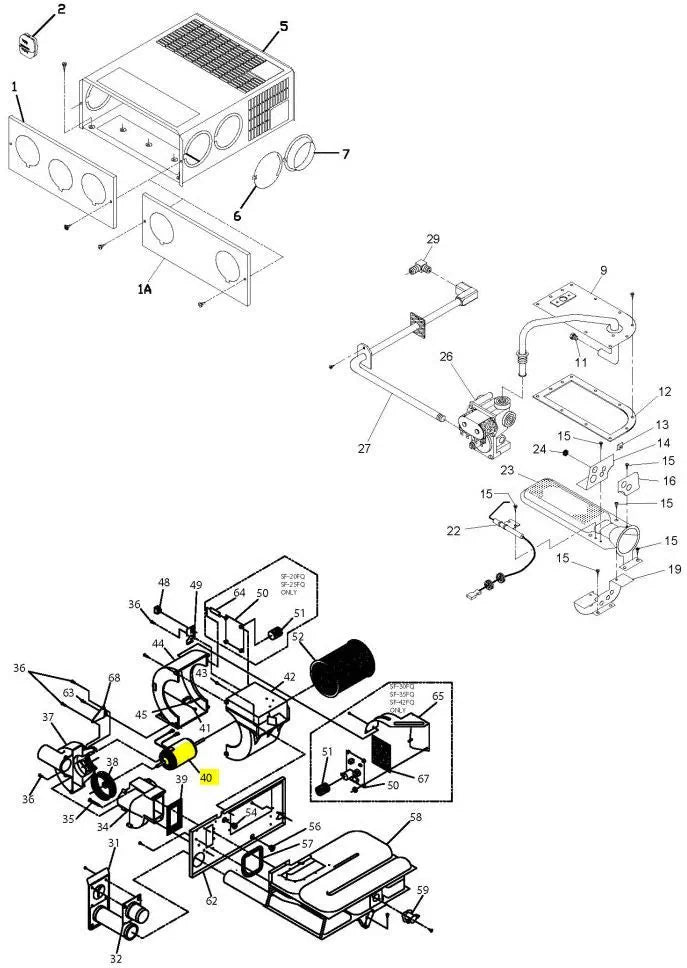Suburban NT-16SQ/20SQ Furnace Motor Exploded Diagram - Assembly View | United RV Parts