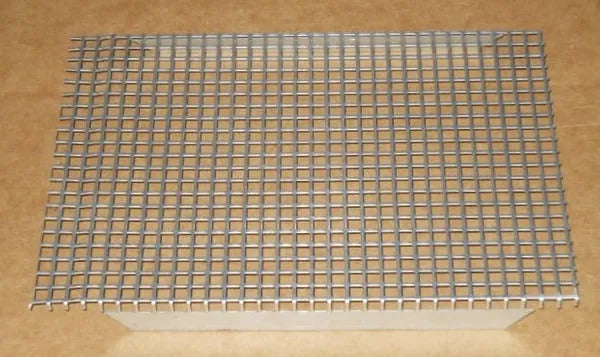 Black Metal Water Heater Access Door Screen - Flat View | United RV Parts