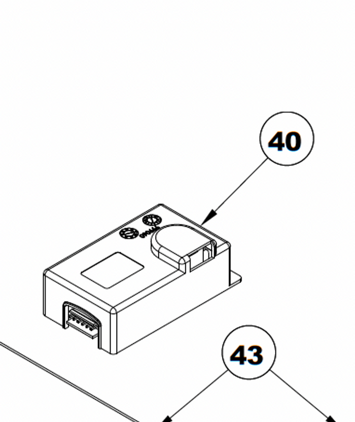 Suburban Water Heater Module Board Installation Diagram - Parts 40 and 43 | United RV Parts