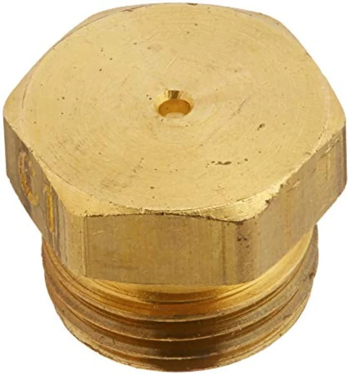 Brass Suburban High-Altitude Burner Orifice 180260 - Top Angle | United RV Parts