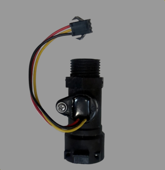Black Suburban Water Flow Switch 233665 with Wiring Harness - Side View | United RV Parts