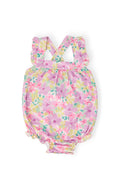 Summer Watercolor Ruffle Cross Back Romper-Mila & Rose ®