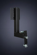 Black Steel RV Spare Tire Carrier RTC18A - Angled View with Mounting Bolts | United RV Parts