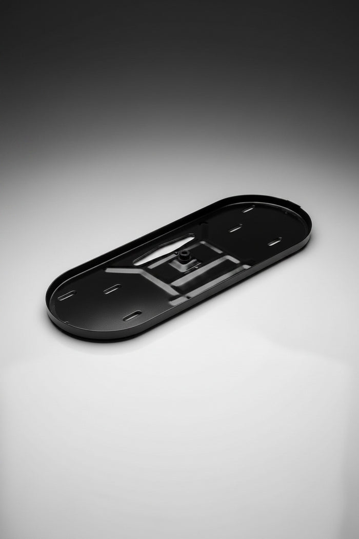 Black Steel LP Tank Tray SP-20#LPKIT for 20 LB Propane Cylinders - Angled View | United RV Parts