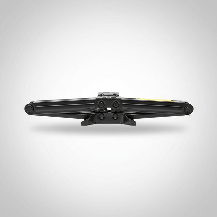 Black Steel RV Scissor Jack SP-SCISJACK24-2500 Collapsed - Front Profile View | United RV Parts