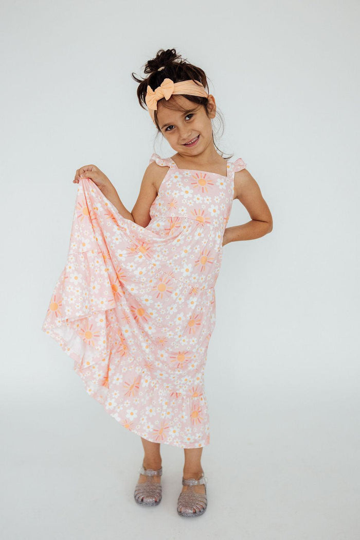 (S) Sweet & Sunny Ruffle Maxi Dress-Mila & Rose ®