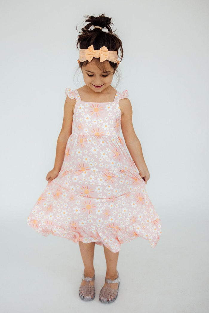 (S) Sweet & Sunny Ruffle Maxi Dress-Mila & Rose ®