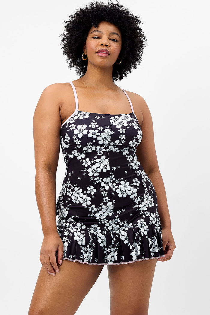 Swift Plush Plumeria Floral Tennis Dress